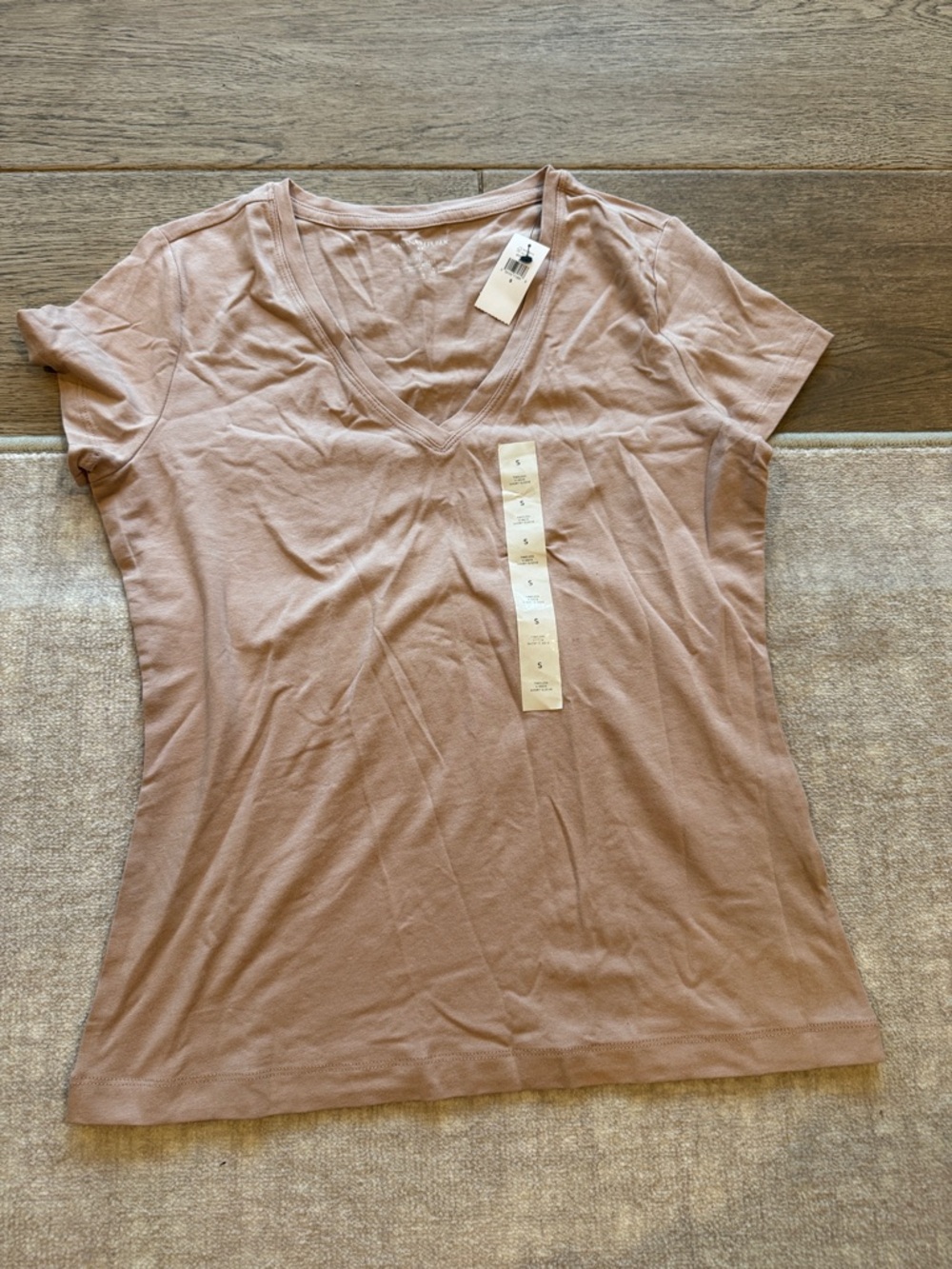Banana Republic Women's V-Neck Short Sleeve Tee - Mauve
